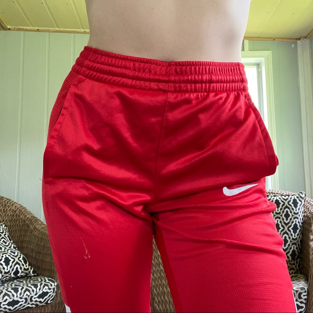 Bright Red NIKE Track Pants